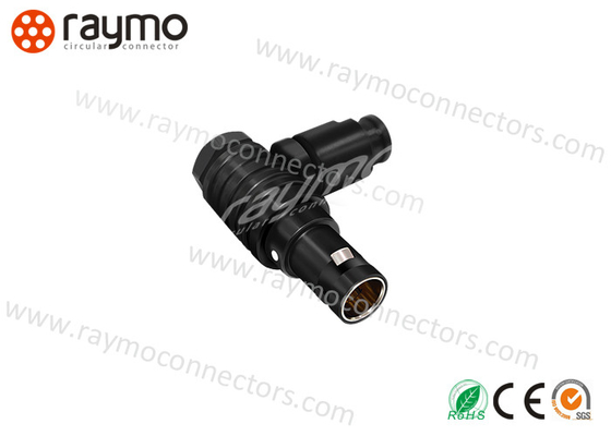  Mini Snap Right Angle Circular Connectors 10 Way W1 W2 Black Color
