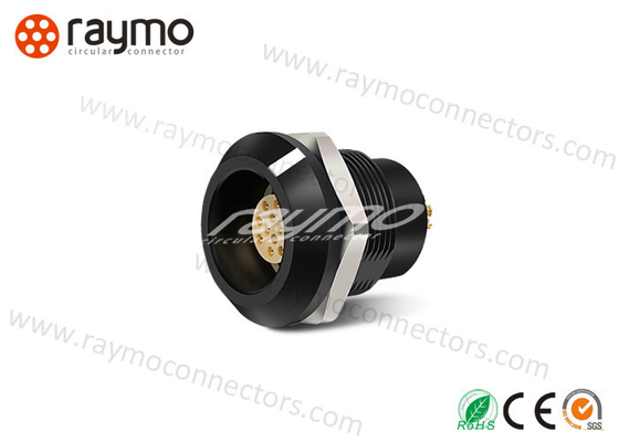 Circular Waterproof IP68 Plastic Push Pull Connectors With Brass Shell