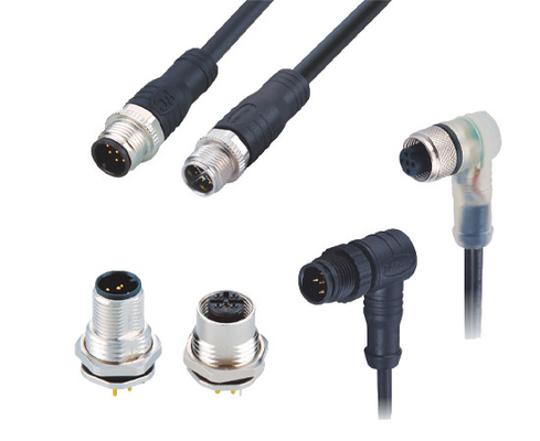 Binder M12 Connector Female Rear Panel Mount A/B/D Code 3pin - 17pin PG9 Fastening Thread
