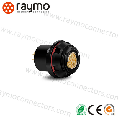 Female Industrial M12 Connector With 2-12 Contacts