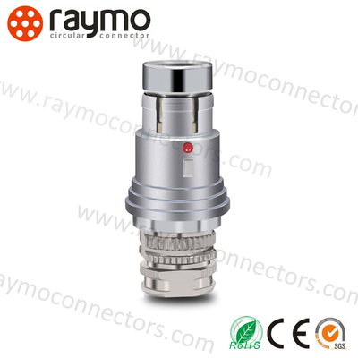 Panel Mount Circular Push Pull Connectors With Metal Body And 2-24 Contacts