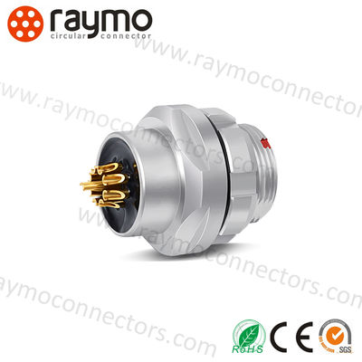 FGX Waterproof Circular Connector 2-19pin IP68 Brass Chrome Plated