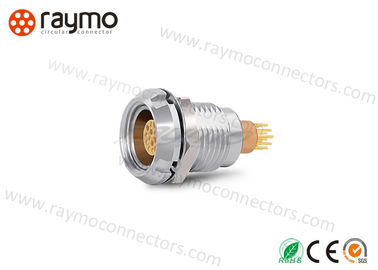Panel Mount Connector With Two Nuts Fixing ECG.1B.302 Metal Circular Push Pull Socket