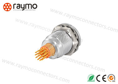 Panel Mount Connector With Two Nuts Fixing ECG.1B.302 Metal Circular Push Pull Socket