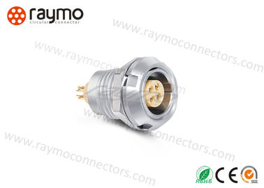 Panel Mount Connector With Two Nuts Fixing ECG.1B.302 Metal Circular Push Pull Socket
