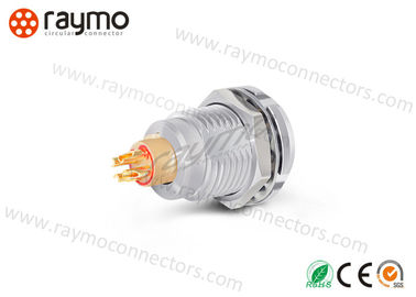 Panel Mount Connector With Two Nuts Fixing ECG.1B.302 Metal Circular Push Pull Socket