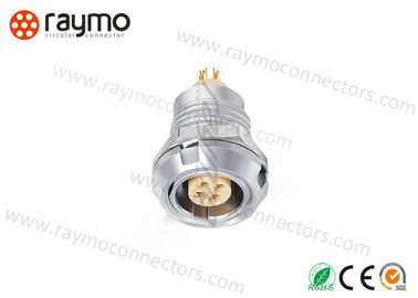 Panel Mount Connector With Two Nuts Fixing ECG.1B.302 Metal Circular Push Pull Socket