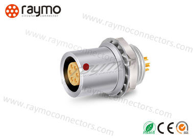 Protruding Shell Panel Mount Fixed Receptacle EHG.0B.306 Metal Circular Push Pull Connector