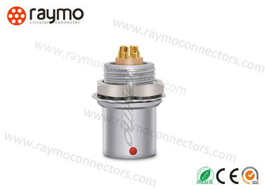 Protruding Shell Panel Mount Fixed Receptacle EHG.0B.306 Metal Circular Push Pull Connector