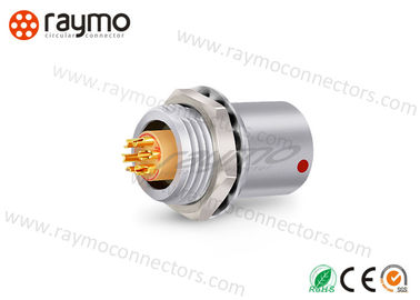Protruding Shell Panel Mount Fixed Receptacle EHG.0B.306 Metal Circular Push Pull Connector