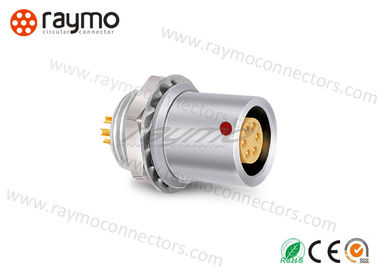 Protruding Shell Panel Mount Fixed Receptacle EHG.0B.306 Metal Circular Push Pull Connector