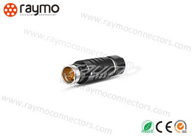 Copper Push Pull Circular Waterproof Connector Plug Light Weight For Electronics