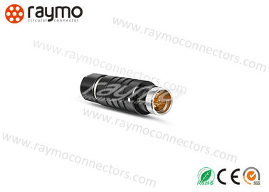 Copper Push Pull Circular Waterproof Connector Plug Light Weight For Electronics
