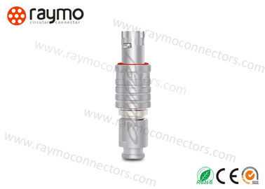 Metal Circular Push Pull Connector FEG.0B.306 IP54 Self Latching Straight Plug