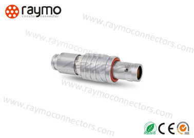 Metal Circular Push Pull Connector FEG.0B.306 IP54 Self Latching Straight Plug