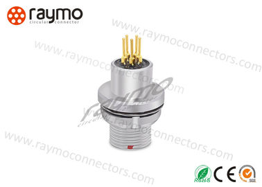 HEG Panel Mount Sealed Fixed Receptacle 1B Series 10pin Vacuum Tight Metal Cicular Waterproof Connector