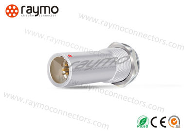 Compatible Straight Circular Push Pull Connectors High Reliability For OD 4.2-5.2mm Cable