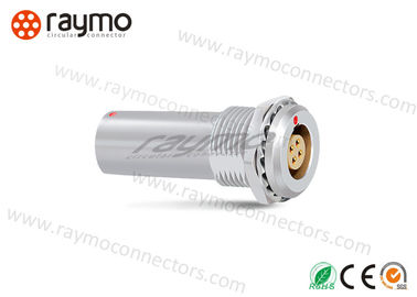 Compatible Straight Circular Push Pull Connectors High Reliability For OD 4.2-5.2mm Cable