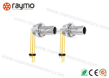 Fixed Socket Sealed Quick Release Electrical Connectors , Elbow Plug Nut Fixing