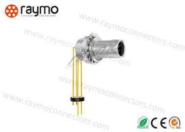 Fixed Socket Sealed Quick Release Electrical Connectors , Elbow Plug Nut Fixing
