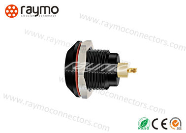 Waterproof IP68 Plastic Push Pull Connectors Black chrome plated