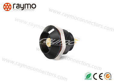 Waterproof IP68 Plastic Push Pull Connectors Black chrome plated