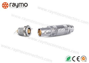 Fixed Socket Panel Mount Connector Full EMC Shielding Chrome Plated Brass Material