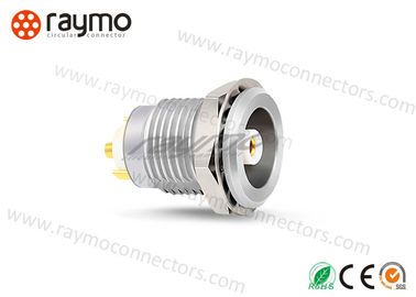CE Certification Half Moon Connector , Coaxial Cable Connector Plated Gold Contacts