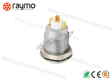 CE Certification Half Moon Connector , Coaxial Cable Connector Plated Gold Contacts
