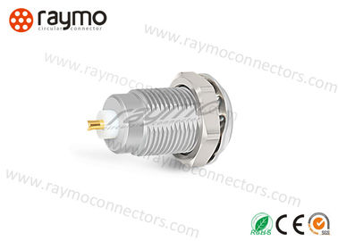 Fixed Socket Panel Mount Connector Full EMC Shielding Chrome Plated Brass Material
