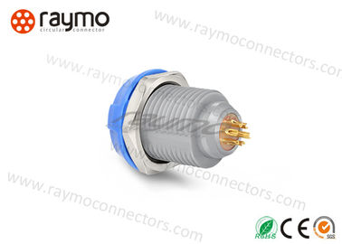 Nut Fixing Circular Push Pull Connector Compact Size Lightweight PC Housing
