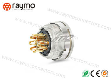 Waterproof Threaded Electrical Connector Silver Colour Front Mounting Lightweight