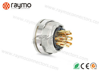 Waterproof Threaded Electrical Connector Silver Colour Front Mounting Lightweight