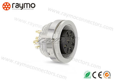 Waterproof Threaded Electrical Connector Silver Colour Front Mounting Lightweight