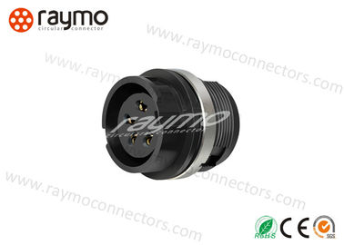 Fixed Socket Threaded Electrical Connector , Panel Mount Connector Bayonet Locking System