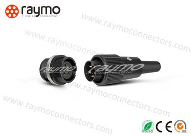 M16 678 Series IP40 Threaded Electrical Connector , Male Cable Connector Black Shell