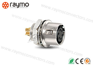 Chassis Power Socket Panel Mount Connector Female Solder Contacts Compatible With Hirose