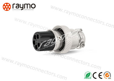 Nickle Plated Brass  Threaded Electrical Connector , Sensor Cable Connector For Factory Automotion
