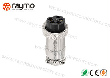 Nickle Plated Brass  Threaded Electrical Connector , Sensor Cable Connector For Factory Automotion