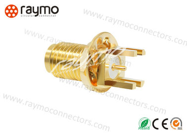 Interconnections 50 Ohm Miniature Circular Connectors , Rf Connector With Gold Plated