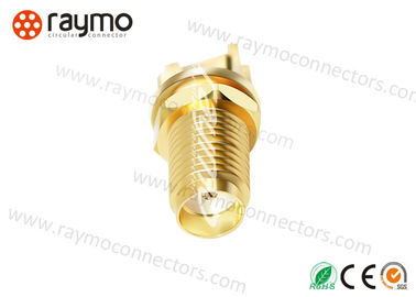 Gold Plated Shell SMA Male Coax Connector Corrosion Proof Vibration Resistance