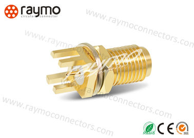 Interconnections 50 Ohm Miniature Circular Connectors , Rf Connector With Gold Plated