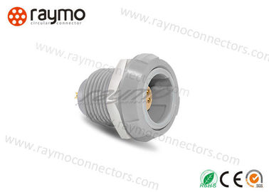 Audio Video Circular Plastic Connectors , Panel Mount Connector Self Locking System