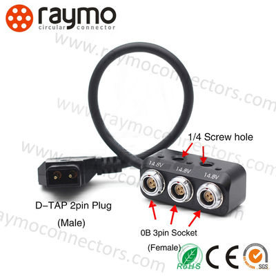 D-Tap Male To 0B ECG Female Push Pull Connector Hub Adapter Splitter