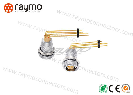 Audio Vedio Cable ECG EGG Circular Push Pull Connectors 90 Degress