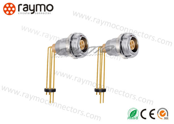 Audio Vedio Cable ECG EGG Circular Push Pull Connectors 90 Degress