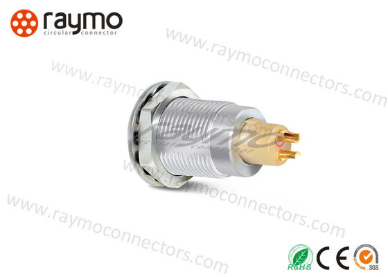 Electrical IP50 Circular Push Pull Connectors 5000 Times PPS Insulator