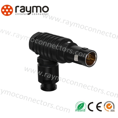 Right Angle 0B FHG Plastic Push Pull Connectors Black Chrome Plated