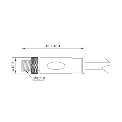 3 Pins Miniature Circular Connectors Screw Thread M8 Cable Connector