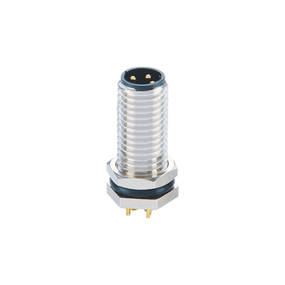 Miniature Circular M8 Panel Mount Connector M8 3 Pin Female Connector